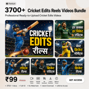 3700+ Cricket Edits Reels Bundle
