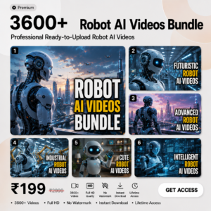 3600+ Robot AI Videos Bundle | Ready-to-Upload AI Robot Reels | Full HD